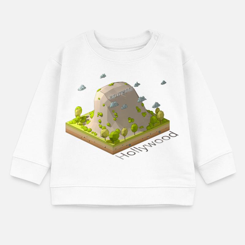 Geometric low poly Hollywood sign Baby Sweatshirt by Stanley/Stella