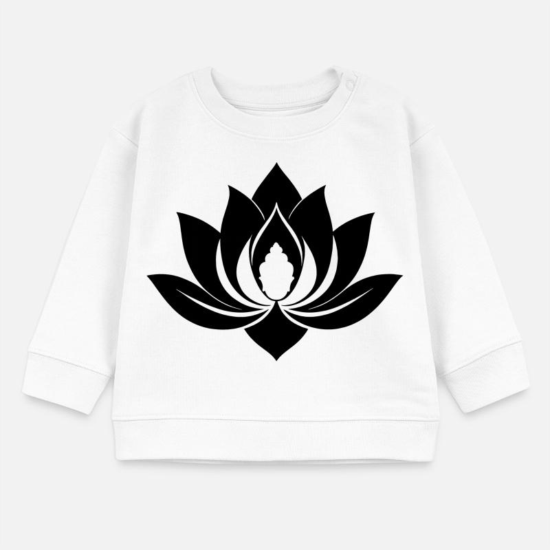 Schwarzer Lotus Baby Organic Sweatshirt Baby Changer von Stanley/Stella