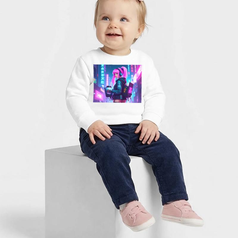 Cyber DJ Coder – Beats, Bytes & Blinks Baby Organic Sweatshirt Baby Changer von Stanley/Stella