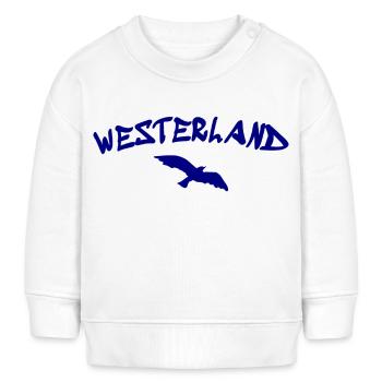 Westerland - Sylt - Mer du Nord - Ancre - Mouette - Île - Sweat bébé bio Stanley/Stella - blanc - Devant