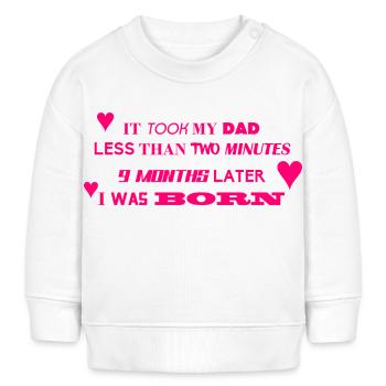 Two Minutes to Forever - Baby Sweatshirt by Stanley/Stella - white - Front