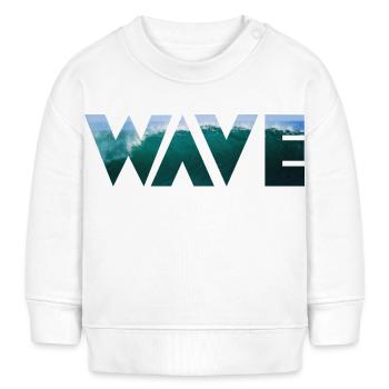 Wave - Welle - Baby Organic Sweatshirt Baby Changer von Stanley/Stella - Weiß - Vorne