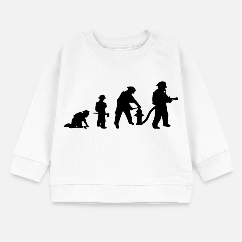 Evolution of the firefighter Baby Sweatshirt by Stanley/Stella