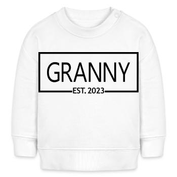 Granny Est. 2023, Grandma To Be, Pregnancy Reveal - Baby Sweatshirt by Stanley/Stella - white - Front