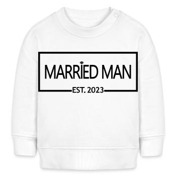 2023 Lune de miel de mariage correspondant - Sweat bébé bio Stanley/Stella - blanc - Devant