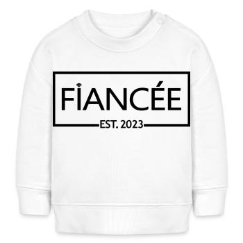 Verlobte Est. 2023 - Braut zu werden - Verlobungsfeier - Baby Organic Sweatshirt Baby Changer von Stanley/Stella - Weiß - Vorne