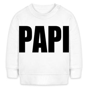 Papi - Sweat bébé bio Stanley/Stella - blanc - Devant