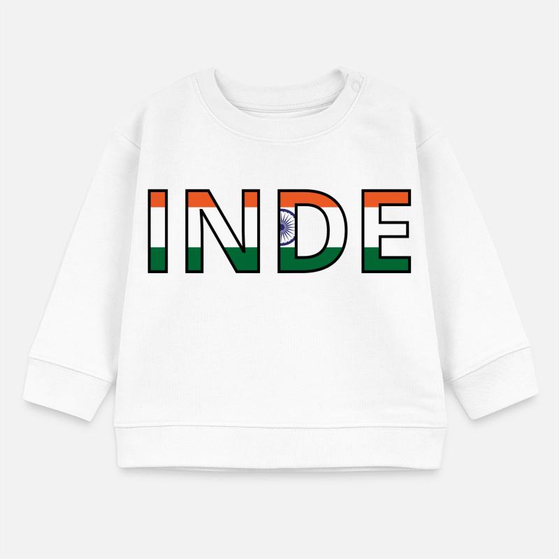 Drapeau Inde Sweat bébé bio Stanley/Stella