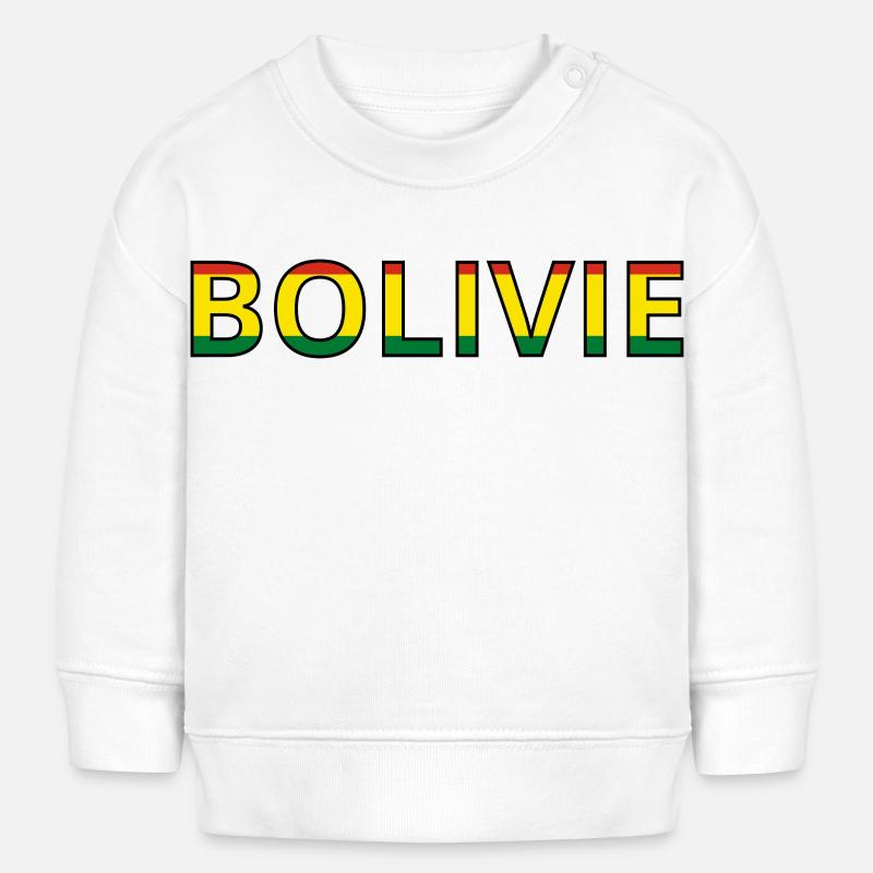 Drapeau Bolivie - Sweat bébé bio Stanley/Stella - blanc