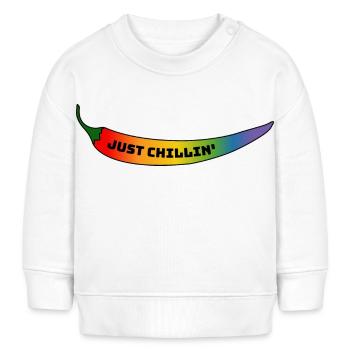 CSD Gay T Shirt Rainbow Chili juste chillin - Sweat bébé bio Stanley/Stella - blanc - Devant