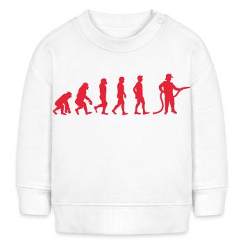 Evolution Feuerwehrmann rot - Baby Organic Sweatshirt Baby Changer von Stanley/Stella - Weiß - Vorne