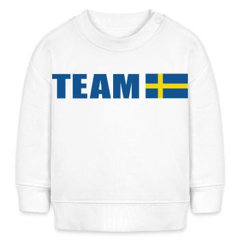 Support-Team Schweden - Baby Organic Sweatshirt Baby Changer von Stanley/Stella - Weiß - Vorne