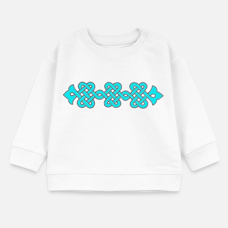 ornement complexe, turquoise Sweat bébé bio Stanley/Stella