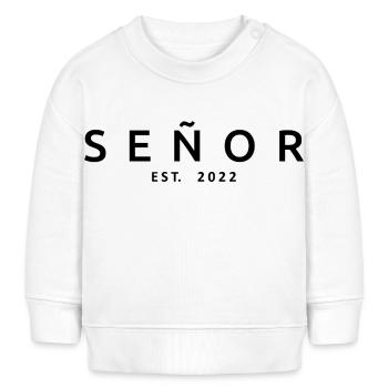 2022 Hochzeitsfeier des Verlobungsbräutigams - Baby Organic Sweatshirt Baby Changer von Stanley/Stella - Weiß - Vorne