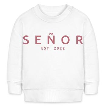 2022 Hochzeitsfeier des Verlobungsbräutigams - Baby Organic Sweatshirt Baby Changer von Stanley/Stella - Weiß - Vorne