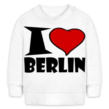 Ich liebe Berlin - Baby Organic Sweatshirt Baby Changer von Stanley/Stella - Weiß - Vorne