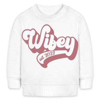 2023 Verlobung Brautdusche Hochzeit - Baby Organic Sweatshirt Baby Changer von Stanley/Stella - Weiß - Vorne