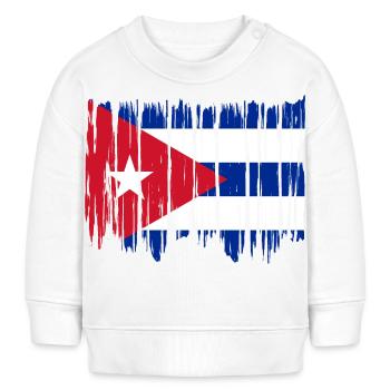 Kuba Flagge Karibik Urlaub Cuba Reise Havanna - Baby Organic Sweatshirt Baby Changer von Stanley/Stella - Weiß - Vorne