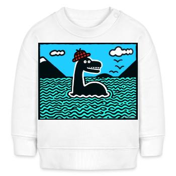 Monstre du Loch Ness de Nessie - Sweat bébé bio Stanley/Stella - blanc - Devant