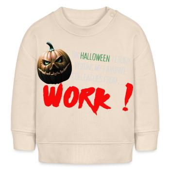 Halloween Design- Arbeitskollegen - Baby Organic Sweatshirt Baby Changer von Stanley/Stella - Natur - Vorne