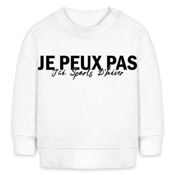 Ich kann keinen Wintersport treiben - Baby Organic Sweatshirt Baby Changer von Stanley/Stella - Weiß - Vorne