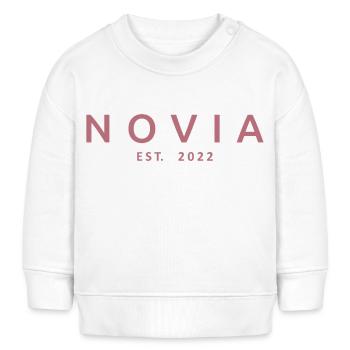 2022 Verlobung Brautdusche Hochzeit - Baby Organic Sweatshirt Baby Changer von Stanley/Stella - Weiß - Vorne
