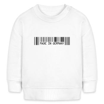 Made in Germany - Deutschland - Barcode - Strichco - Baby Sweatshirt by Stanley/Stella - white - Front