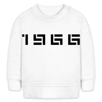 Geburtsjahr Geburtstag Born In - Made in 1966 - Baby Organic Sweatshirt Baby Changer von Stanley/Stella - Weiß - Vorne