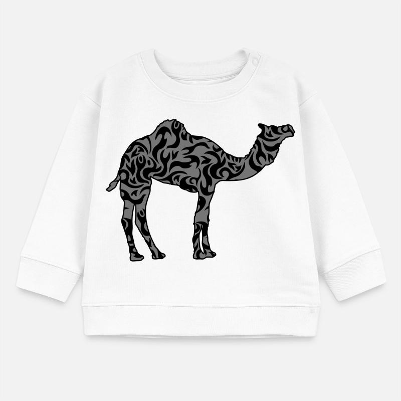 Beautiful Pattern Camel Silhouette Outline Black Baby Sweatshirt by Stanley/Stella