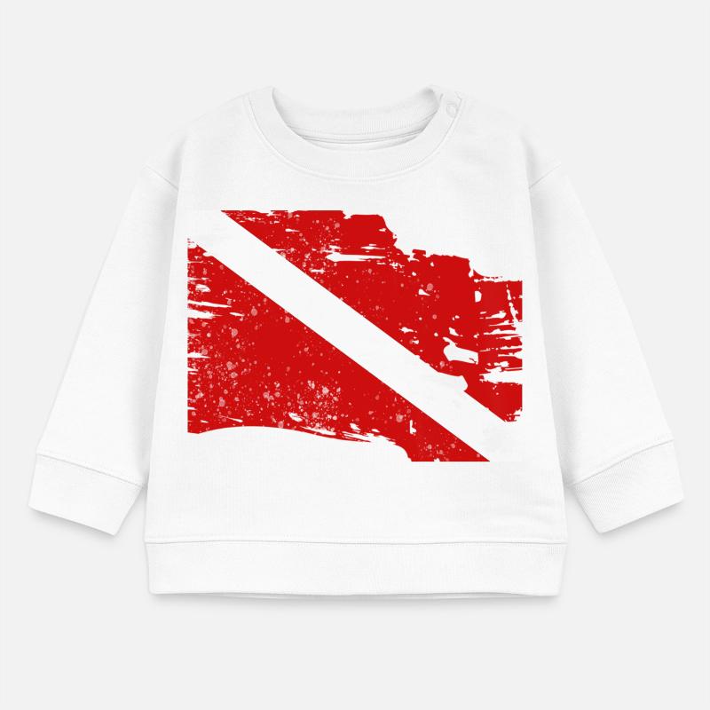 Drapeau de plongée Vintage Sweat bébé bio Stanley/Stella