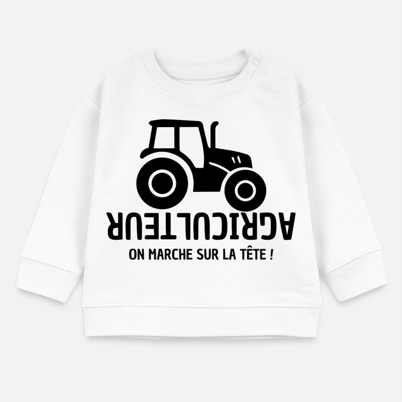 Bauer, Bauer, Bauer, Traktor Baby Organic Sweatshirt Baby Changer von Stanley/Stella
