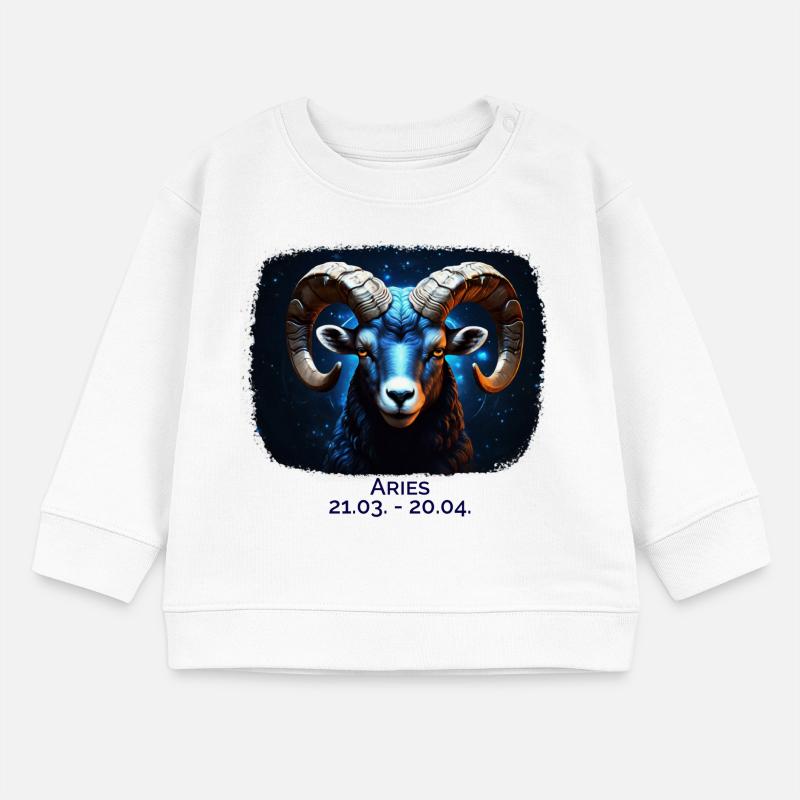 Sternzeichen Widder Datum Baby Organic Sweatshirt Baby Changer von Stanley/Stella