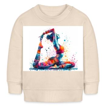 Yoga Exercise - Baby Sweatshirt by Stanley/Stella - soft Ecru - Front