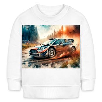 Voiture de rallye - Sweat bébé bio Stanley/Stella - blanc - Devant