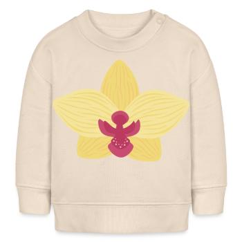 Yellow Orchid - Baby Sweatshirt by Stanley/Stella - soft Ecru - Front