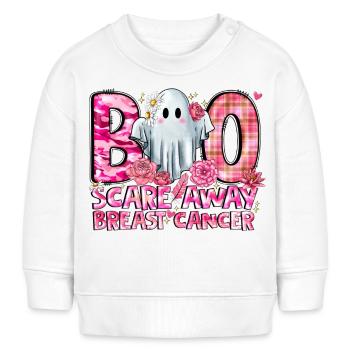 Boo Scare Away Cancer du sein - Sweat bébé bio Stanley/Stella - blanc - Devant