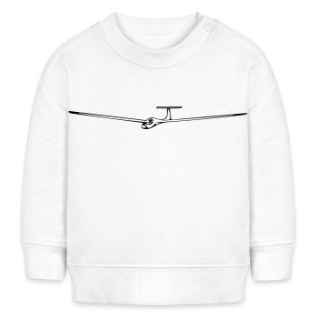 Segelflieger - Baby Organic Sweatshirt Baby Changer von Stanley/Stella - Weiß - Vorne