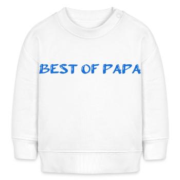 VATERTAG. ALLES GUTE ZUM GEBURTSTAG, PAPA. PAPA. ALLES GUTE ZUM GEBURTSTAG. - Baby Organic Sweatshirt Baby Changer von Stanley/Stella - Weiß - Vorne