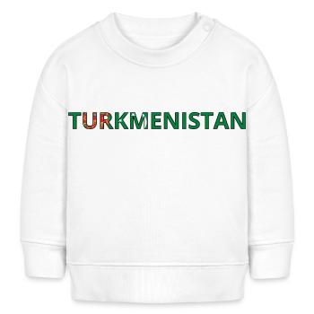 Flagge von Turkmenistan - Baby Organic Sweatshirt Baby Changer von Stanley/Stella - Weiß - Vorne