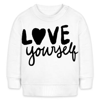 Love your self - Baby Sweatshirt by Stanley/Stella - white - Front