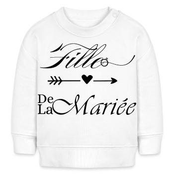 Fille de la mariée - Sweat bébé bio Stanley/Stella - blanc - Devant