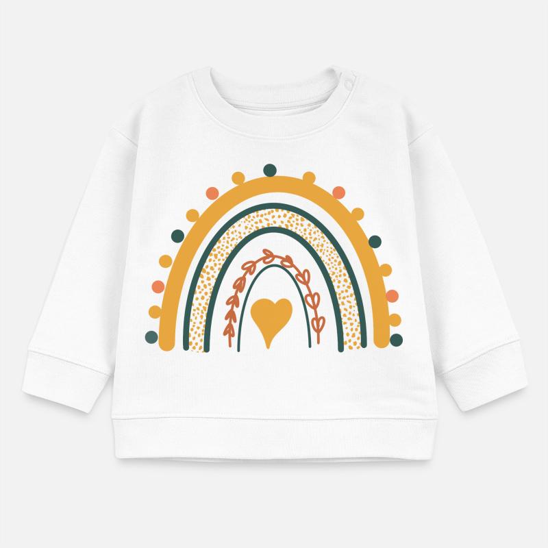rainbow boho print abstract rainbow Baby Organic Sweatshirt Baby Changer von Stanley/Stella