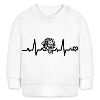 Jaguar Herzfrequenz - Baby Organic Sweatshirt Baby Changer von Stanley/Stella - Weiß - Vorne