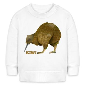 Kiwi Vogel Neuseeland - Baby Organic Sweatshirt Baby Changer von Stanley/Stella - Weiß - Vorne