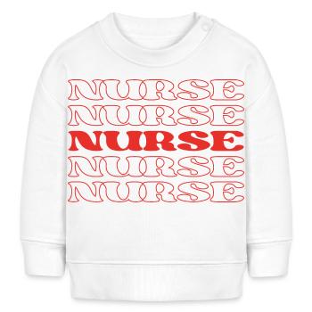 Krankenschwester Registrierte Krankenschwester Gesundheitsdienstleister - Baby Organic Sweatshirt Baby Changer von Stanley/Stella - Weiß - Vorne