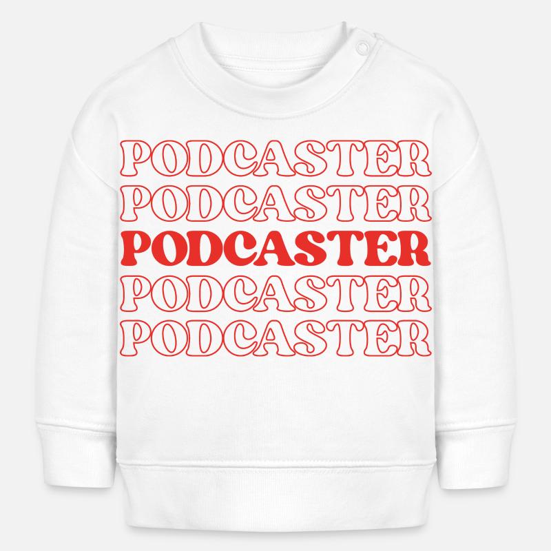 Podcasteur Hôte Diffuseur Animateur Radio - Sweat bébé bio Stanley/Stella - blanc
