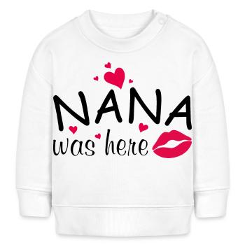 Nana war hier - Baby Organic Sweatshirt Baby Changer von Stanley/Stella - Weiß - Vorne