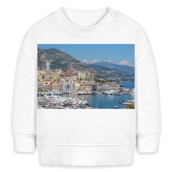 Côte du port de Monaco - Sweat bébé bio Stanley/Stella - blanc - Devant