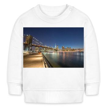 Panorama de Brooklyn Bridge et Skyline - Sweat bébé bio Stanley/Stella - blanc - Devant