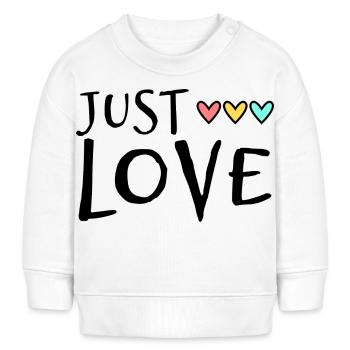 JUST MARRIED. VIVE LES MARIES. EVJF - Sweat bébé bio Stanley/Stella - blanc - Devant